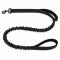 Luvly Jubbly bungee dog lead in black on a white background