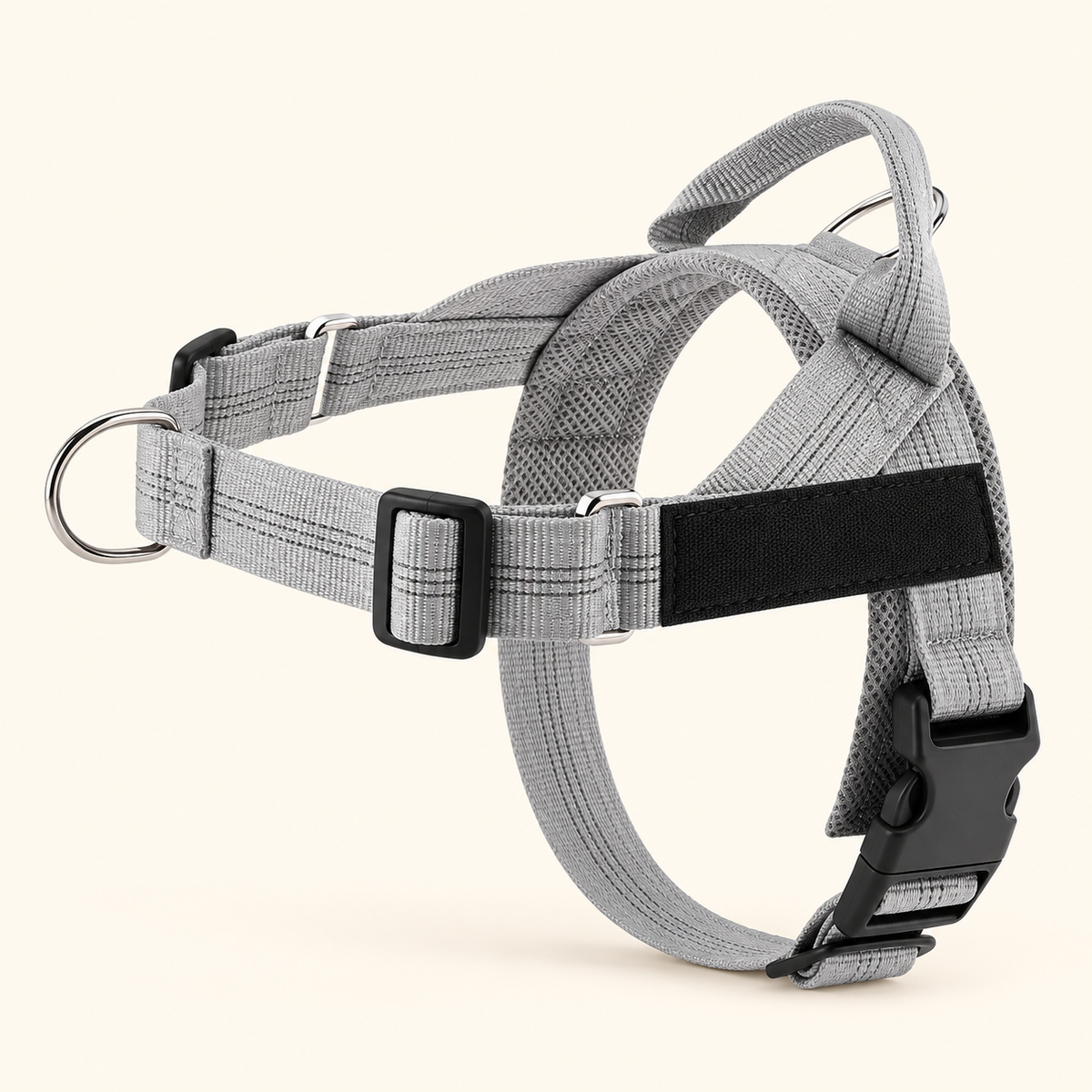 Luvly Jubbly solid-colour harness — grey