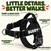 Luvly Jubbly — Harness features and fitting details