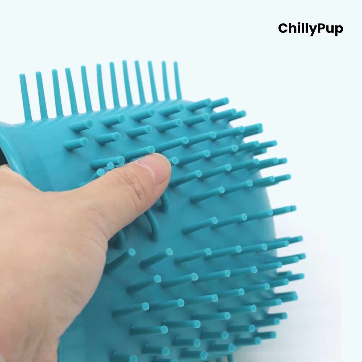 Placeholder: silicone paw cleaner bristles close-up (ChillyPup image)